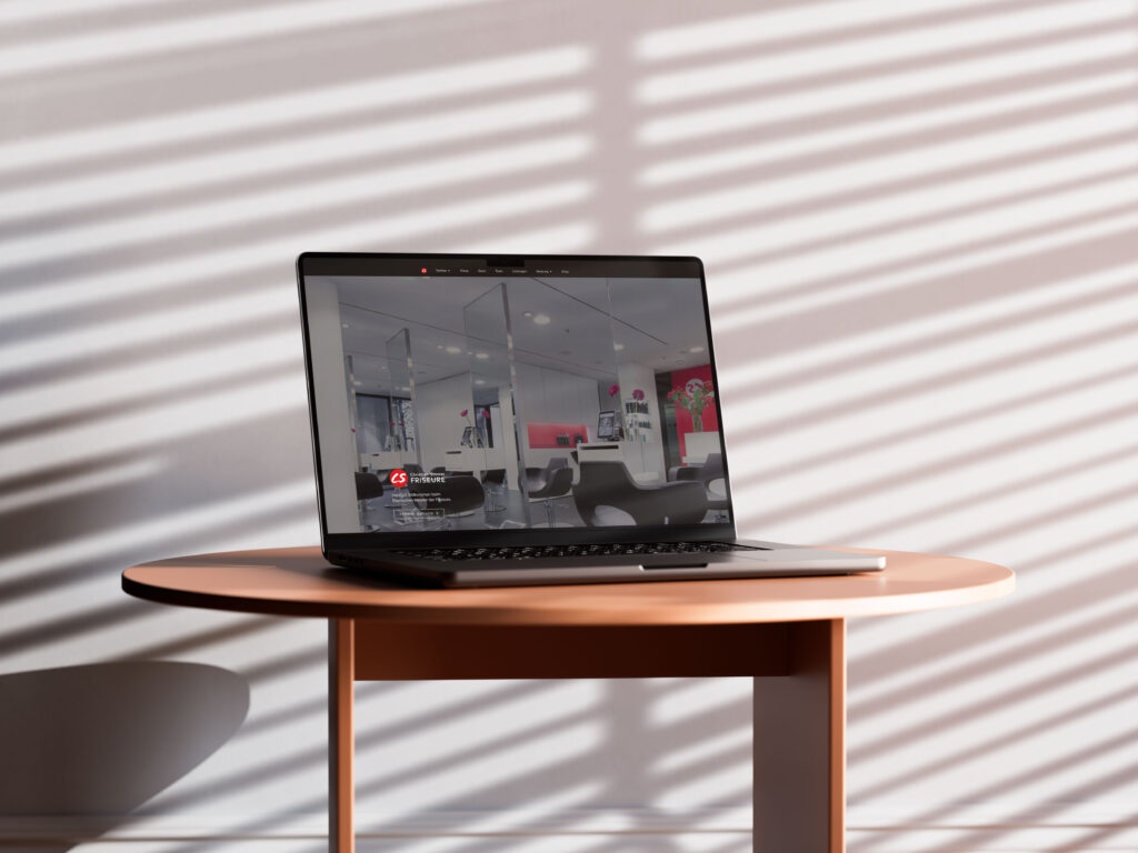 Christian Stinner Meisterfriseure Website auf einem MacBook – Referenzprojekt von heinmedia